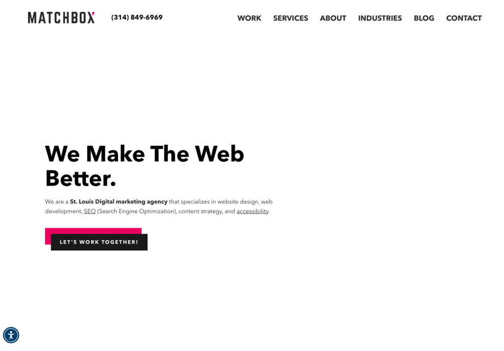 Matchbox Design Group – St. Louis Agency Website