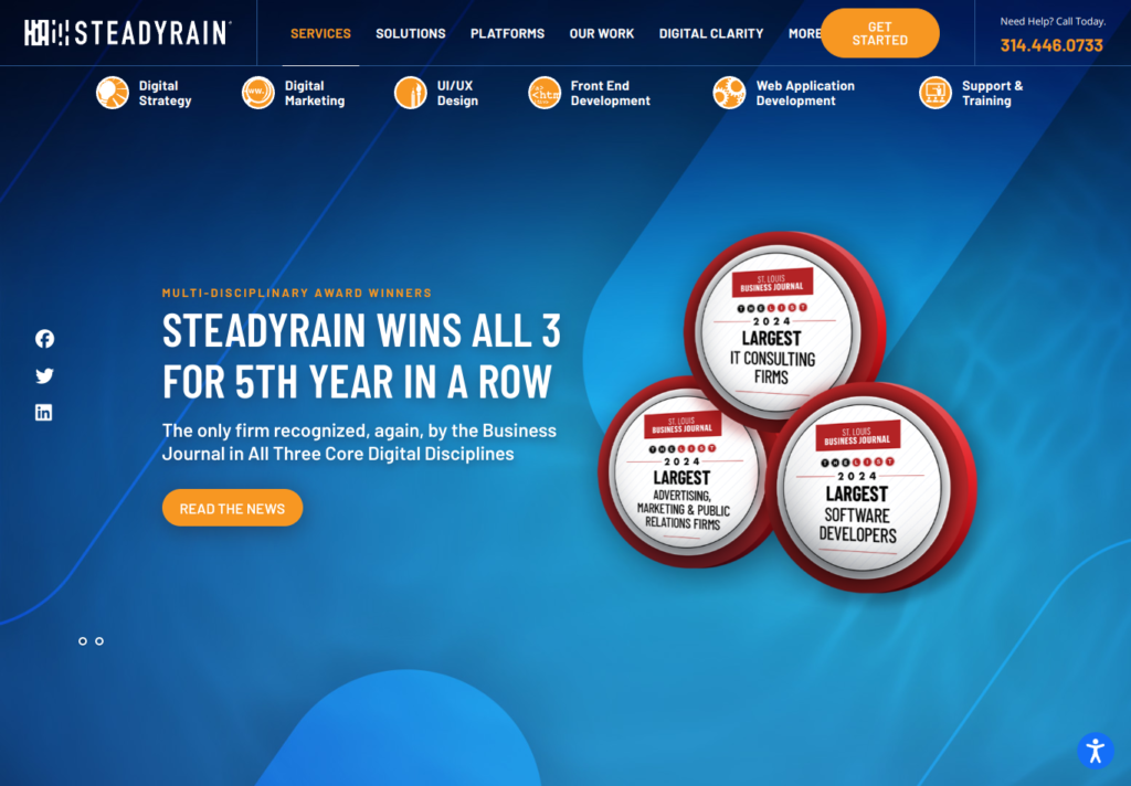 SteadyRain – St. Louis Agency Website