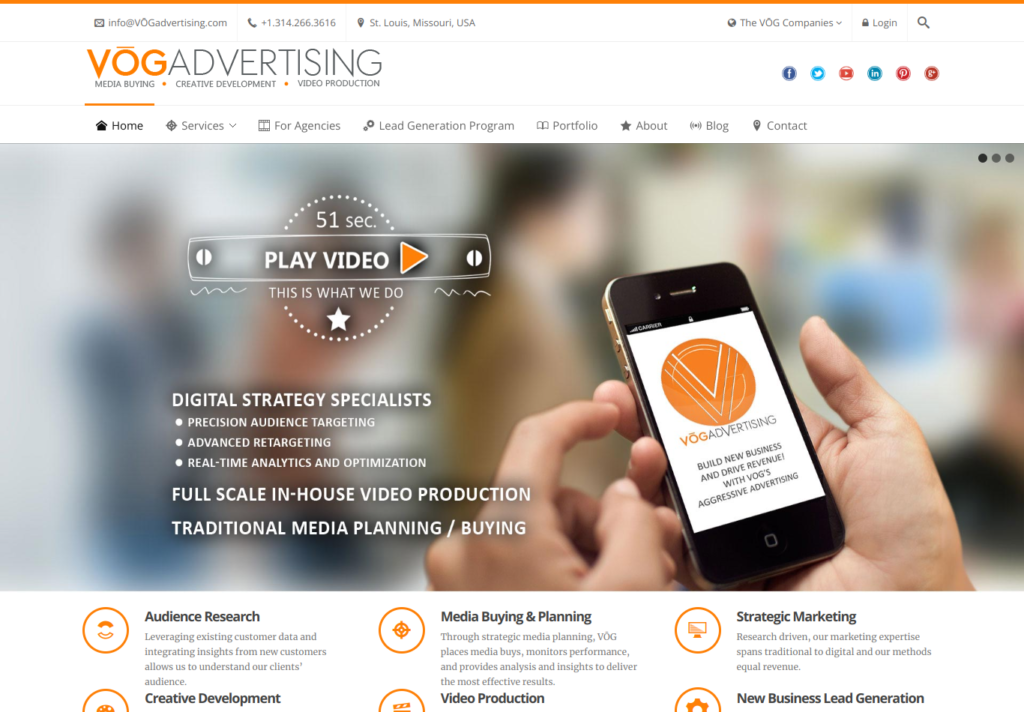VOG Advertising – St. Louis Agency Website