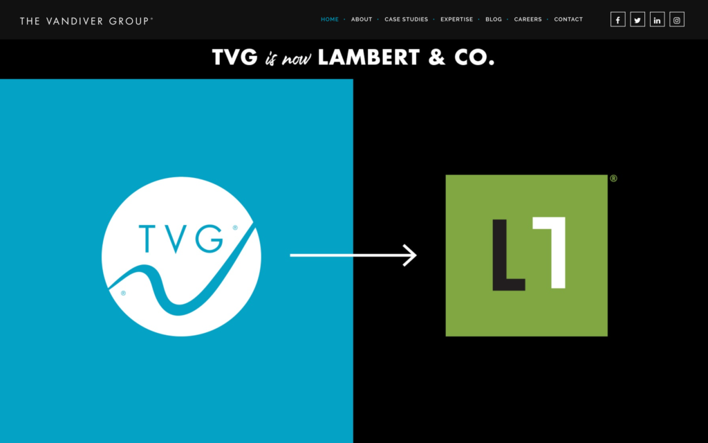 The Vandiver Group, Inc. Website Screenshot