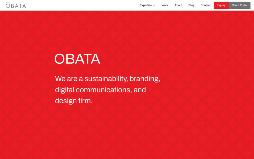 Obata Website Screenshot