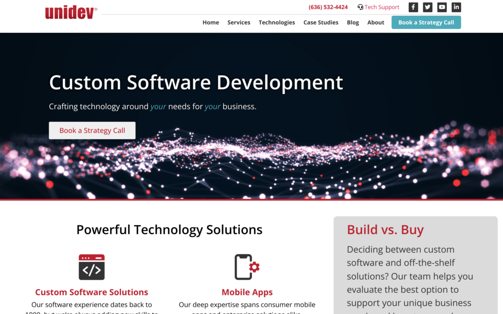 Unidev Website Screenshot