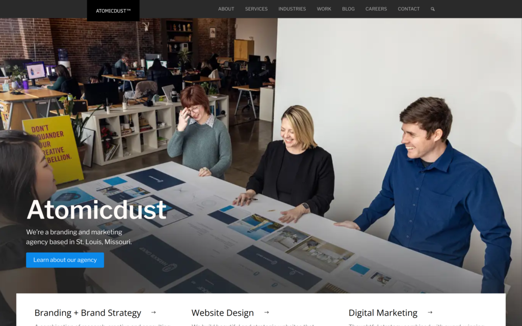 Atomicdust Website Screenshot