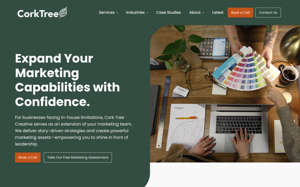 Cork Tree Creative Website Screenshot