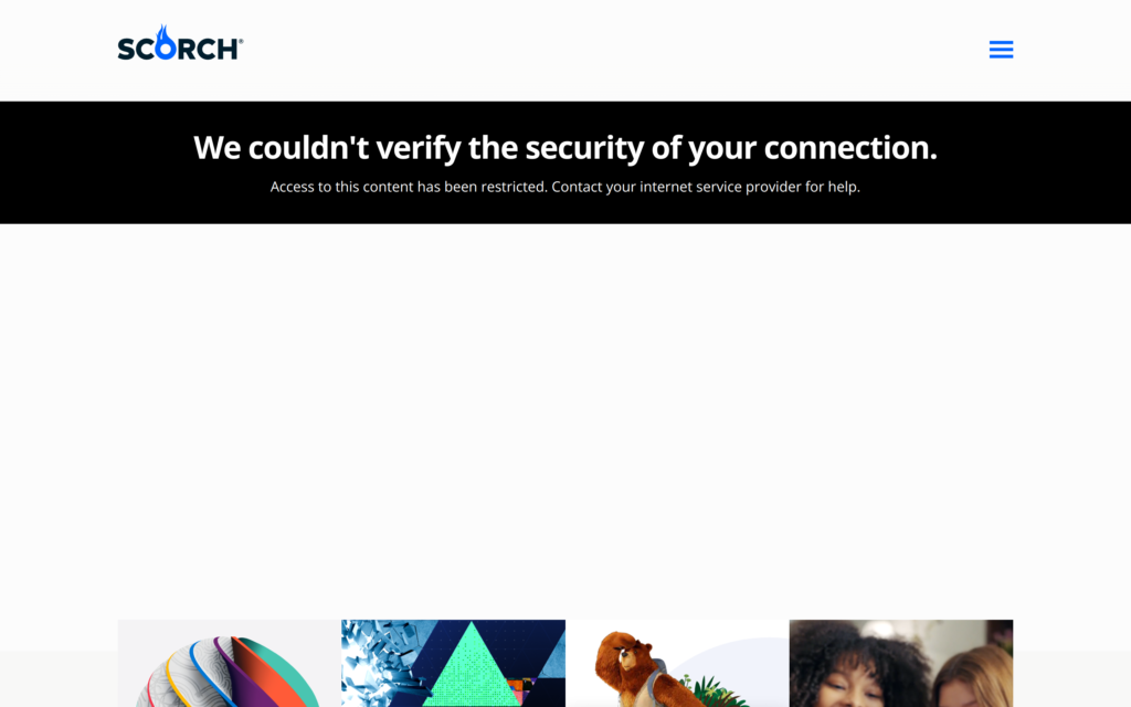 Scorch Website Screenshot
