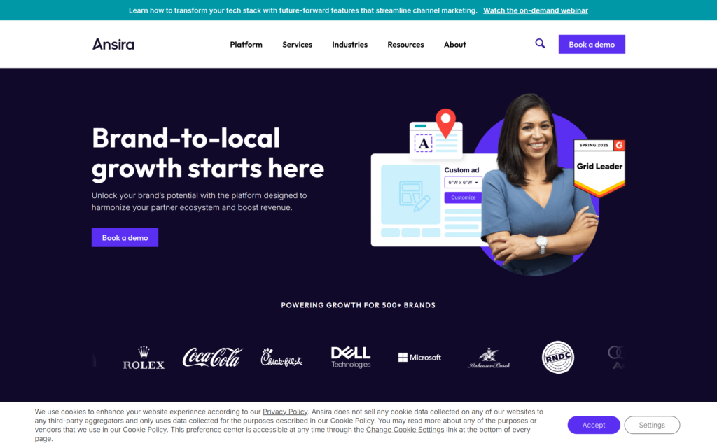 Ansira Website Screenshot