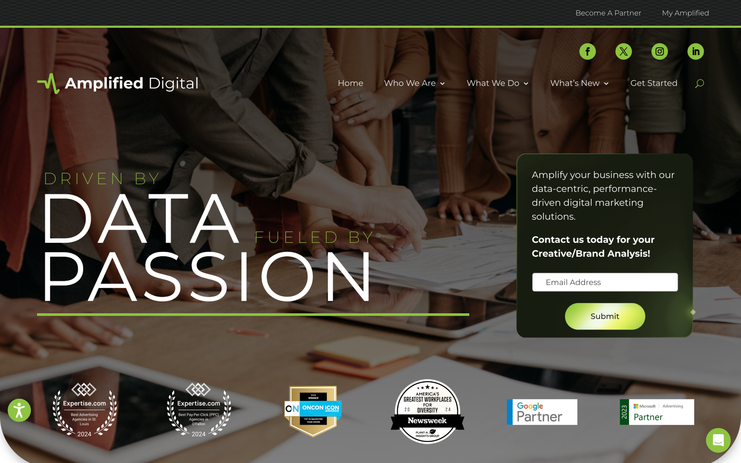 Amplified Digital Agency Website Screenshot