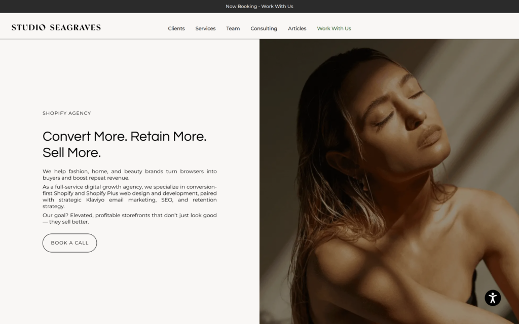 Studio Seagraves Website Screenshot