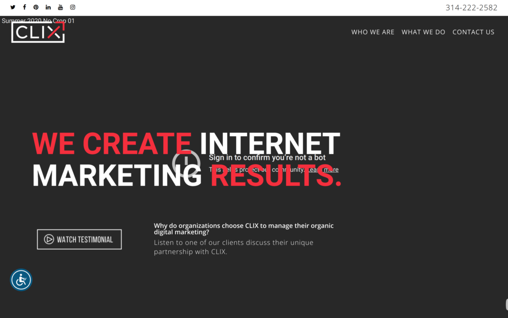 Clix Website Screenshot