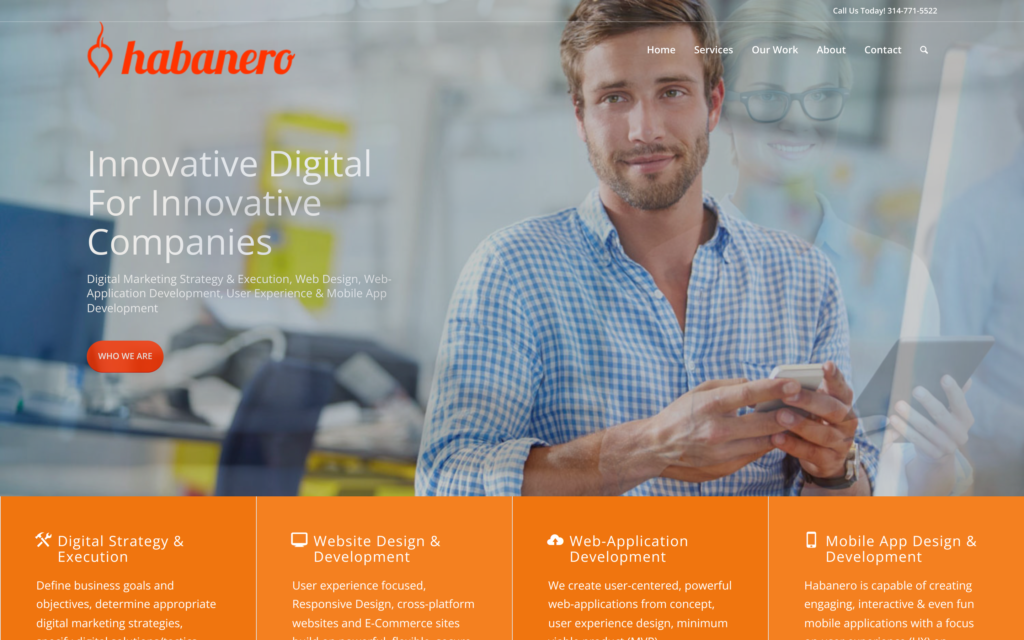 Habanero Website Screenshot