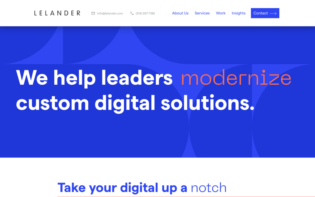 Lelander Website Screenshot