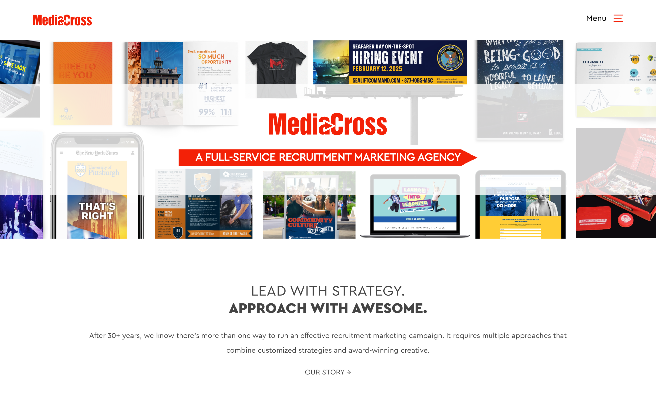 Media Cross Website Screenshot