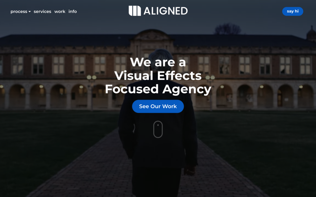 Aligned Media Website Screenshot