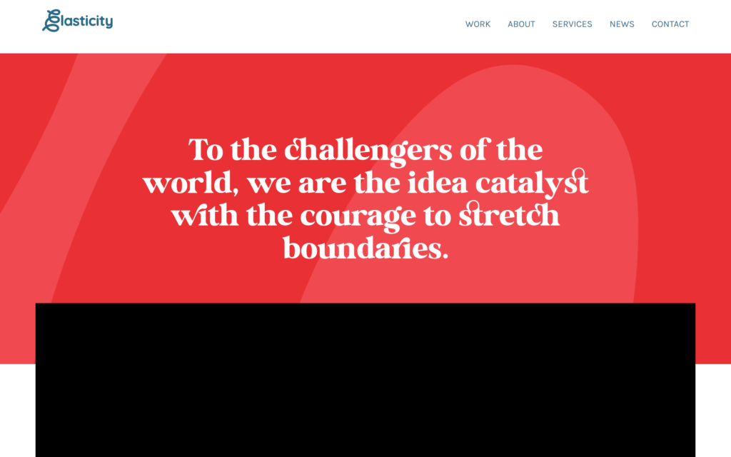 Elasticity Website Screenshot