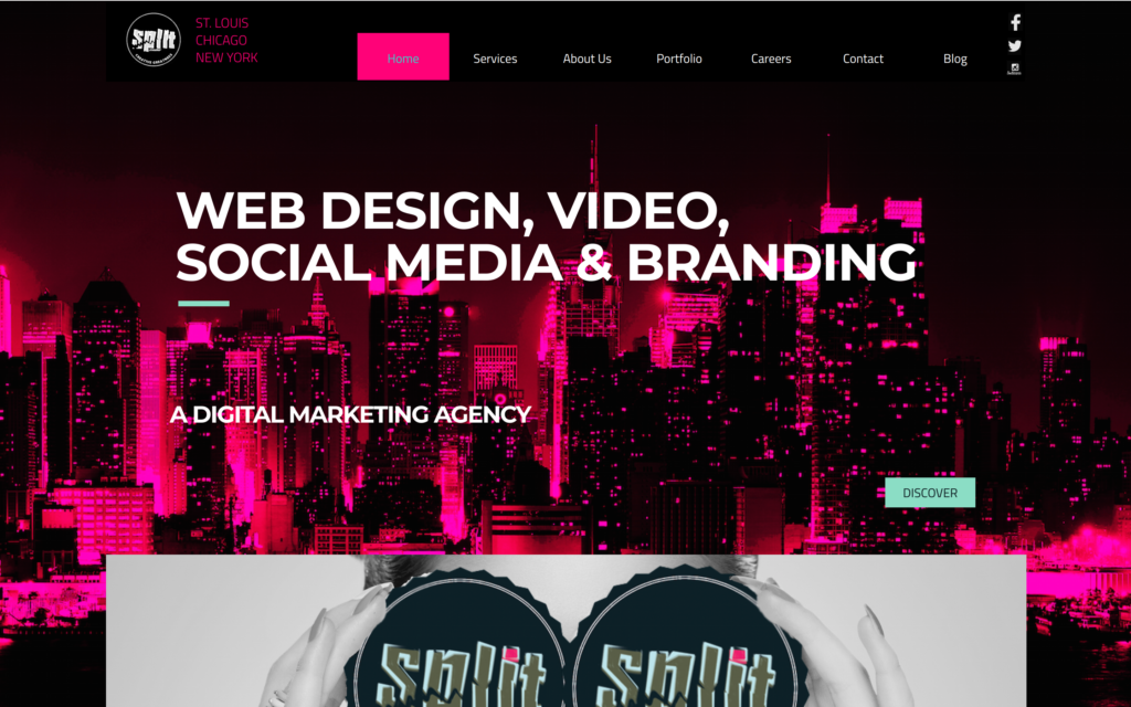 Split Media Website Screenshot
