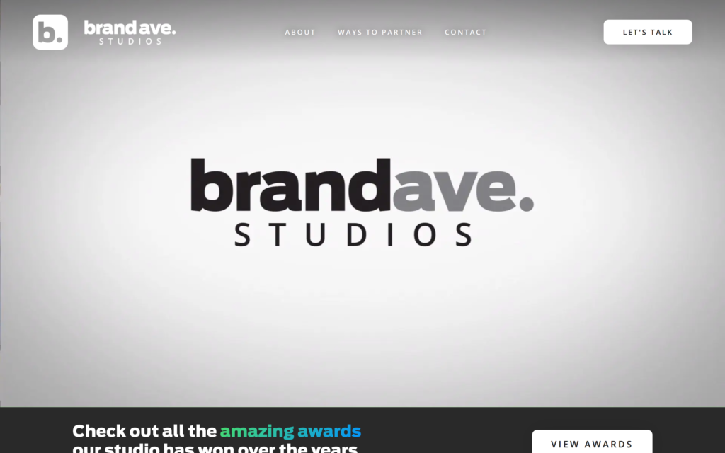 Brand Ave Media Website Screenshot