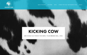 Kicking Cow Productions Website Screenshot