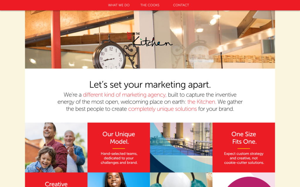 Hot In the Kitchen Website Screenshot