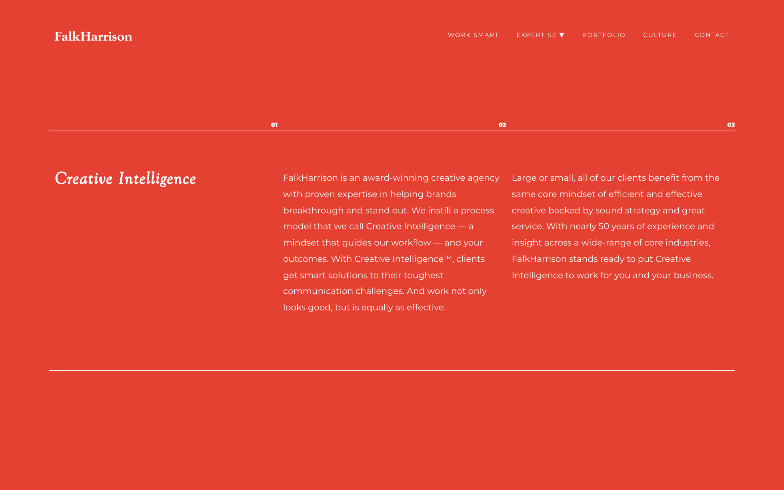 Falk Harrison Website Screenshot