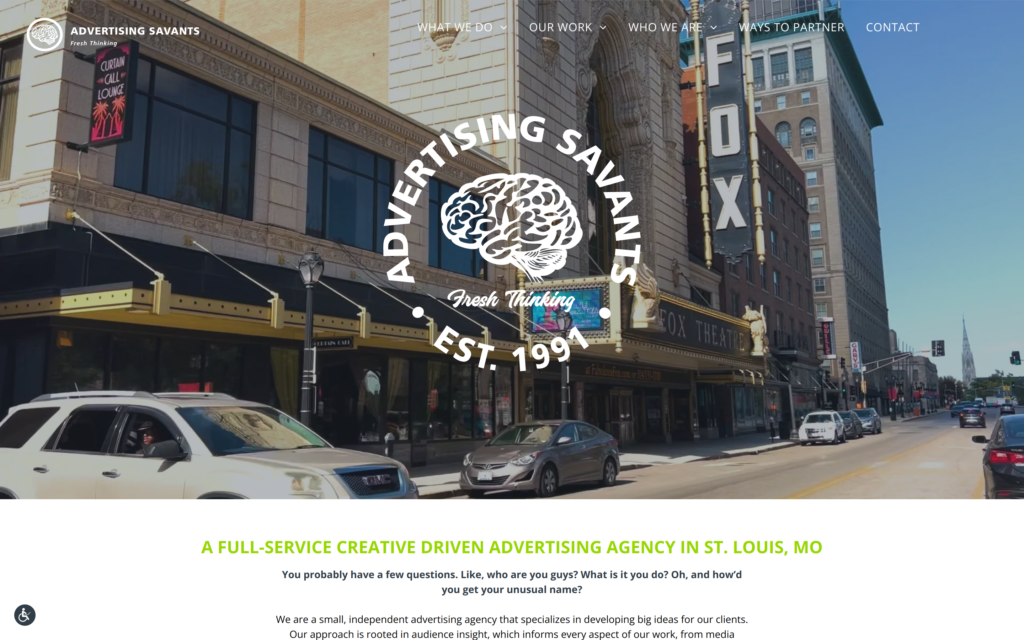 Advertising Savants Website Screenshot