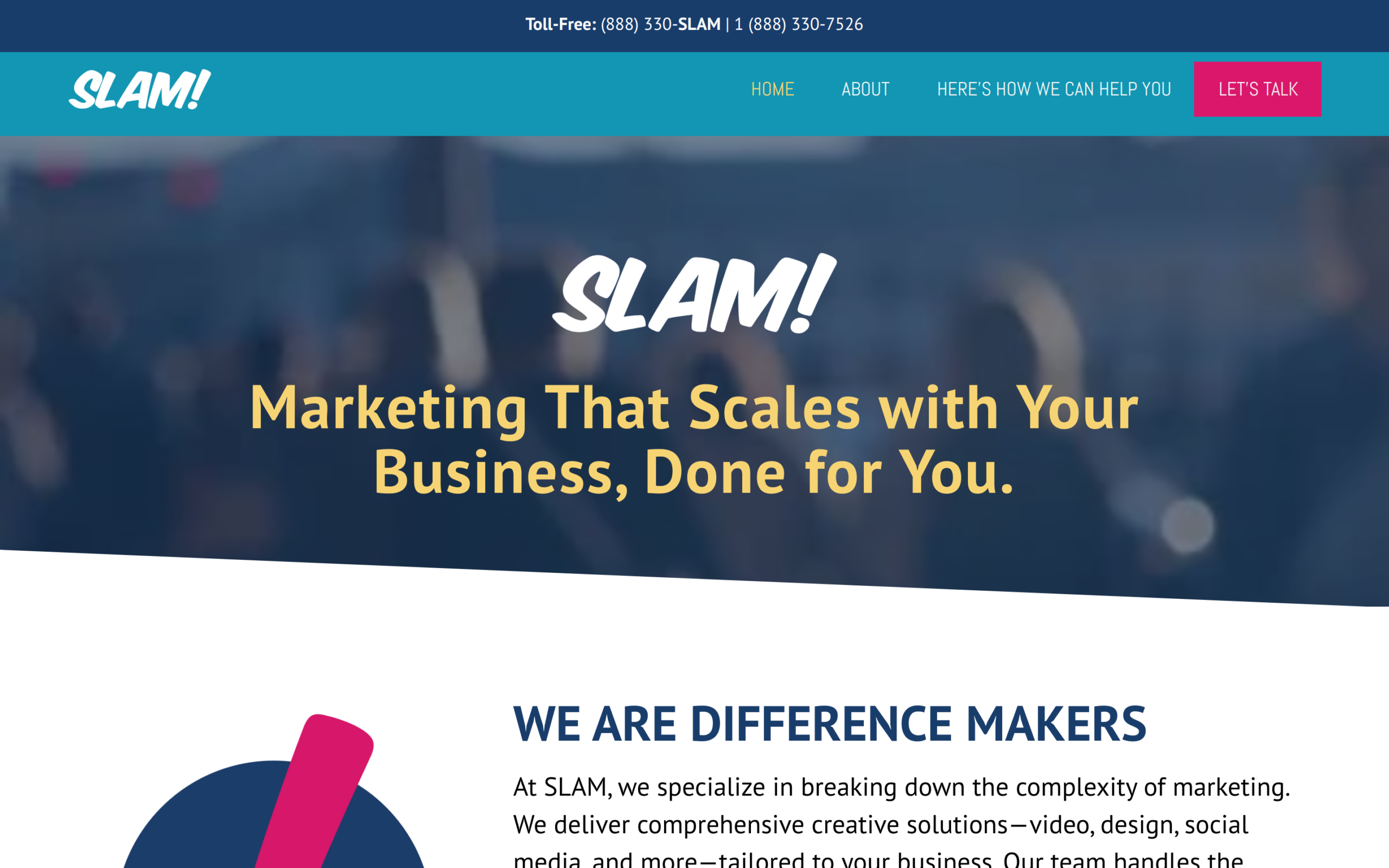 Slam Agency Website Screenshot