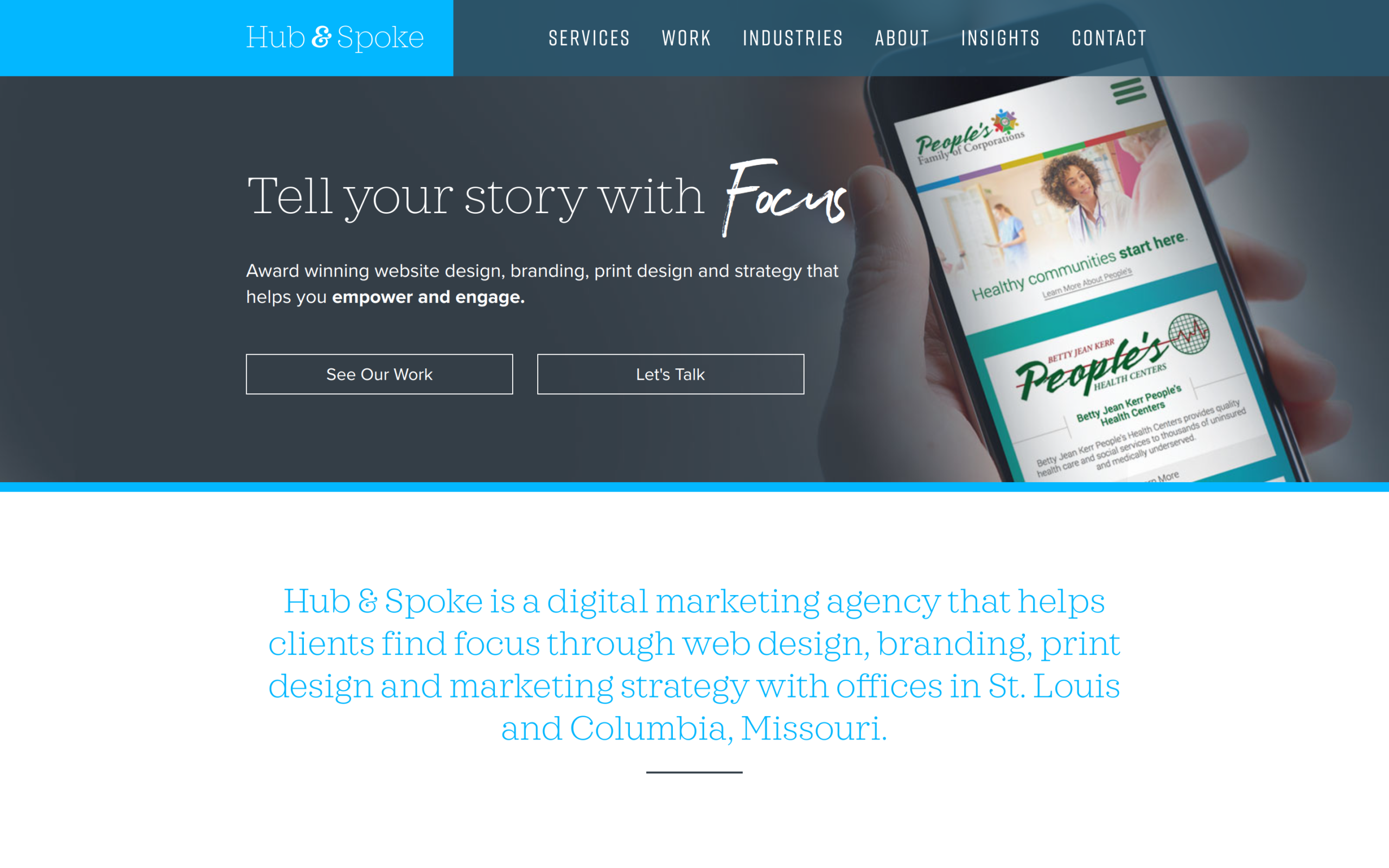 Hub & Spoke Website Screenshot