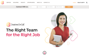 Creative on Call Website Screenshot