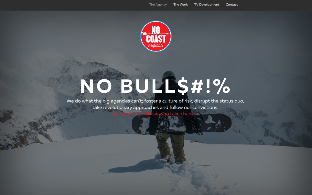 NoCoast Originals Website Screenshot