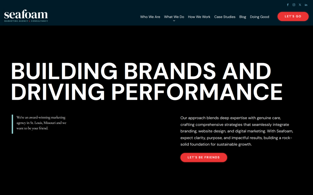 Seafoam Website Screenshot